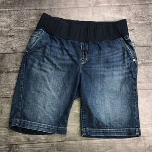 Gap 1969 Maternity Dark Wash Bermuda Shorts - 14